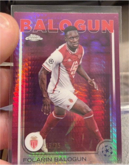 2024-25 Topps Chrome UEFA #21 Folarin Balogun — front