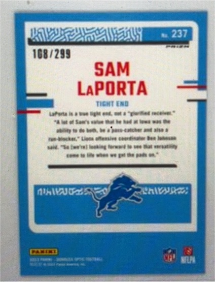 2023 Panini Donruss #237 Sam LaPorta — front