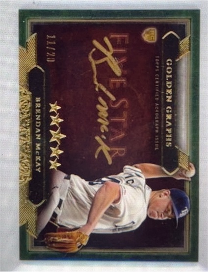 2020 Topps Five Star Golden Graphs #11 Brendan McKay — front
