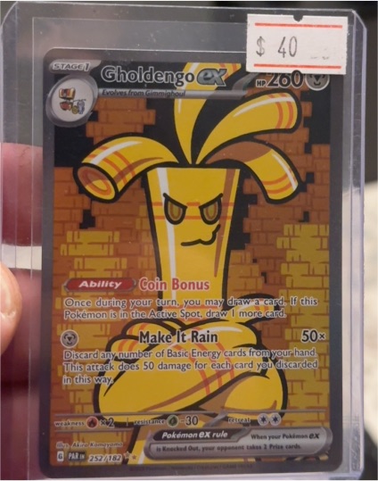 2023 Pokemon TCG Paradox Rift #252 Gholdengo ex Special Illustration Rare — front