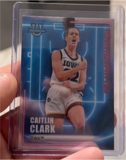 2022 Bowman University Best Neon Neophytes #NN-3 Caitlin Clark — front