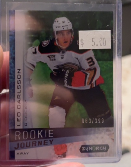 2023-24 Upper Deck Synergy #RJ-15 Leo Carlsson Rookie Journey Away — front