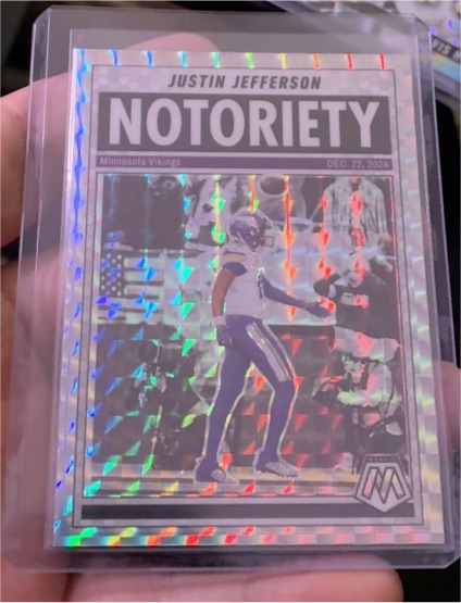 2025 Panini Mosaic #6 Justin Jefferson Notoriety — front