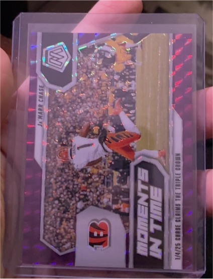 2025 Panini Mosaic Moments In Time #8 Ja'Marr Chase — front
