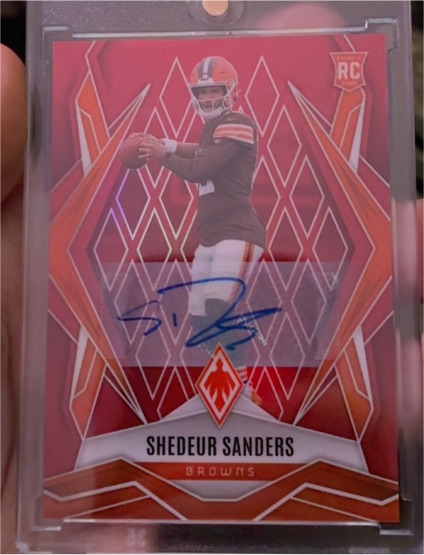2025 Panini Phoenix Shedeur Sanders RC Auto — front