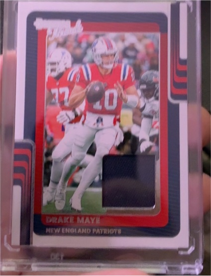 2025 Panini Donruss Threads #DTH-DME Drake Maye — front