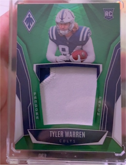 2025 Panini Phoenix Pandora Patch #PAP-TW Tyler Warren — front