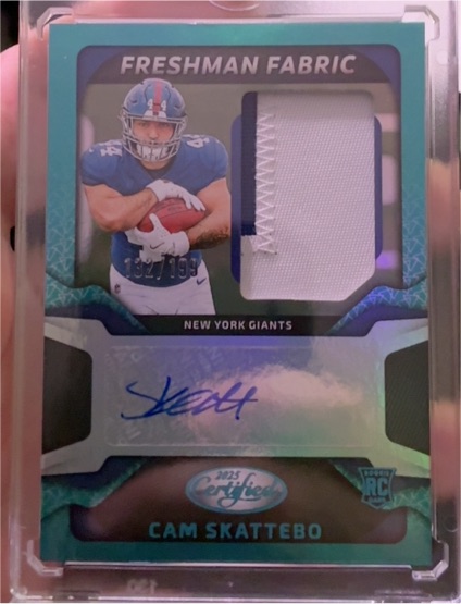 2025 Panini Certified Freshman Fabric #Cam Skattebo — front