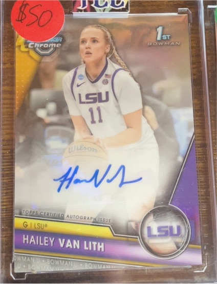 2023-24 Bowman Chrome U #25 Hailey Van Lith 1st Bowman LSU Tigers — front