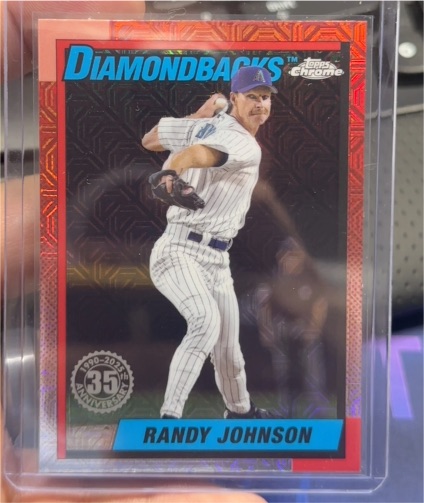 2025 Topps Series 2 #T90C-104 Randy Johnson 35th Anniversary Chrome Mojo — front