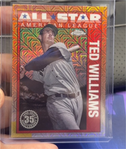 2025 Topps Series 2 1990 Chrome All-Star Silver Pack #90ASC-8 Ted Williams — front