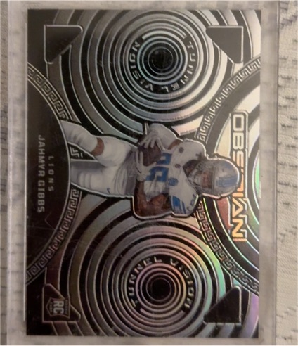 2023 Panini Obsidian #Tunnel Vision Jahmyr Gibbs — front
