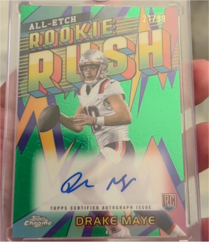 2024 Topps Chrome All-Etch Rookie Rush #RRA-DM Drake Maye — front
