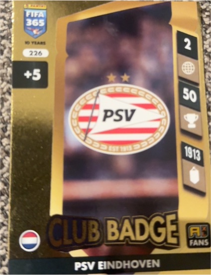 2024 Panini Adrenalyn XL FIFA 365 #226 PSV Eindhoven Club Badge — front