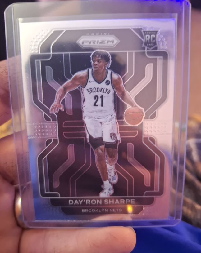 2021-22 Panini Prizm #281 Day'Ron Sharpe Silver Prizm RC Brooklyn Nets — front