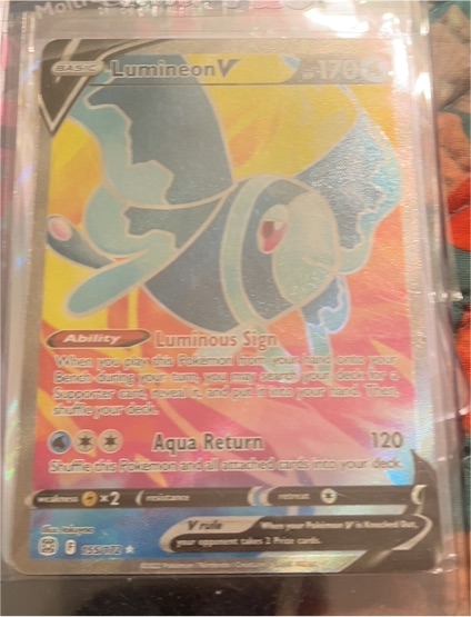 2022 Pokémon Brilliant Stars #155 Lumineon V — front