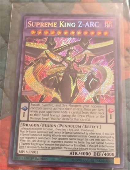 2018 Yu-Gi-Oh! MP18-EN011 Supreme King Z-ARC — front