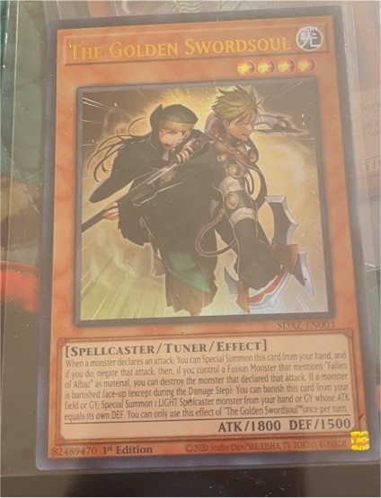 2020 Yu-Gi-Oh! SDAZ-EN003 The Golden Swordsoul — front