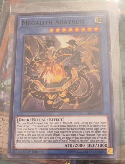 Yu-Gi-Oh! IGAS-EN040 Megalith Aratron — front