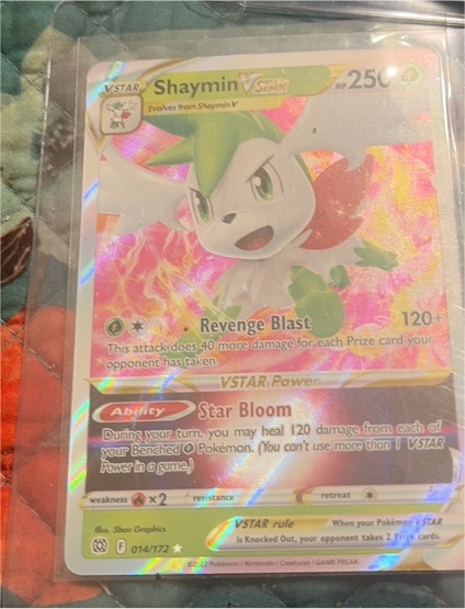 2022 Pokémon TCG Brilliant Stars #014 Shaymin VSTAR — front