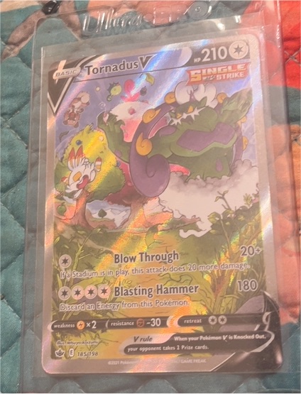 2021 Pokémon Chilling Reign #185 Tornadus V — front