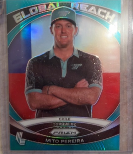2024 Panini Prizm LIV Golf Global Reach Teal #14 Mito Pereira — front