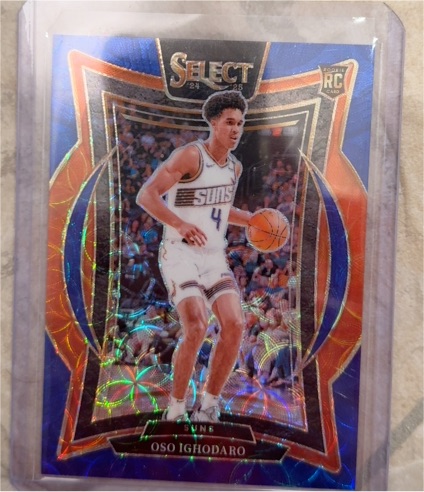 2024-25 Panini Select #75 Oso Ighodaro Blue Cracked Ice Prizm Rookie — front