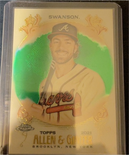2021 Topps Allen & Ginter Chrome #112 Dansby Swanson — front