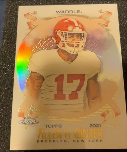 2021 Topps Allen & Ginter Chrome #214 Jaylen Waddle — front