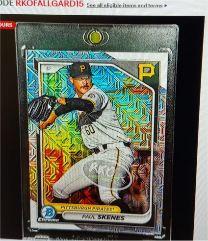 2024 Bowman Chrome Prospects Mojo Refractor #BCP-125 Paul Skenes — front