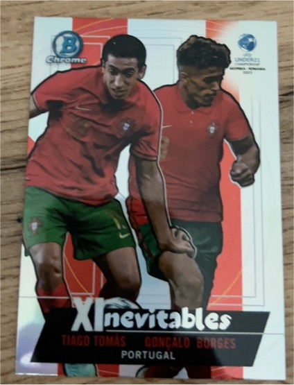 2022 Bowman Chrome XInevitables #XI-5 Tiago Tomás/Gonçalo Borges — front