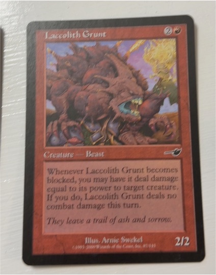 2000 Magic: The Gathering #81 Laccolith Grunt — front