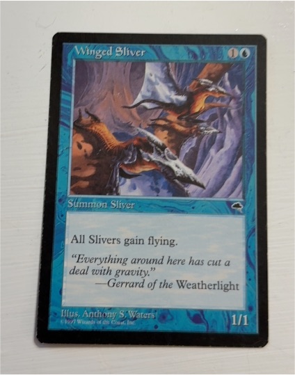 1997 Magic: The Gathering Winged Sliver — front