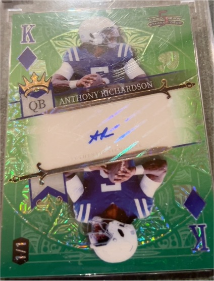 2024 Wild Card 5 Card Draw Stacked Deck #K Anthony Richardson — front