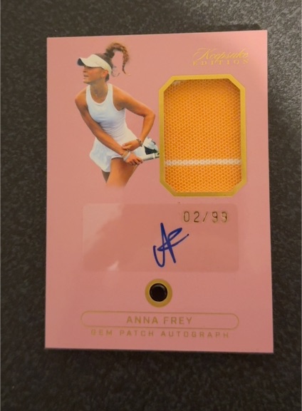2024 Keepsake Multi Sport Edition Gem Patch Autograph Anna Frey #02/99 — front