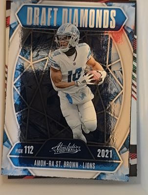 2025 Panini Absolute Draft Diamonds #DD-ASB Amon-Ra St. Brown — front