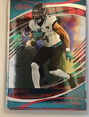 2025 Panini Absolute Football Red & Green Holiday Plaid Tank Bigsby — front