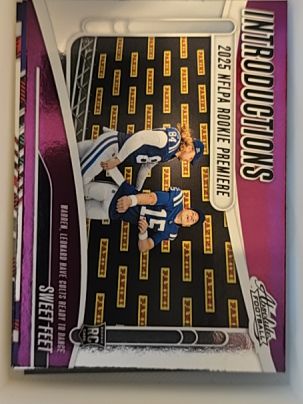 2025 Panini Absolute #I-TWN Tyler Warren Riley Leonard Introductions Sweet Feet — front