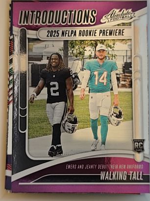 2025 Panini Absolute Introductions #I-QES Ashton Jeanty Quinn Ewers — front