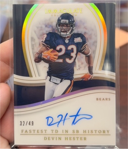 2024 Panini Immaculate #IR-DHE Devin Hester — front