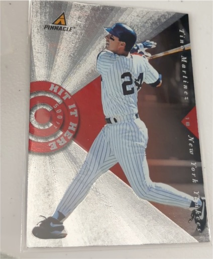 1997 Pinnacle Hit it Here #7 Tino Martinez — front