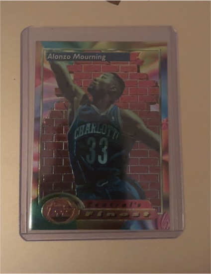 1993-94 Topps Finest #104 Alonzo Mourning — front