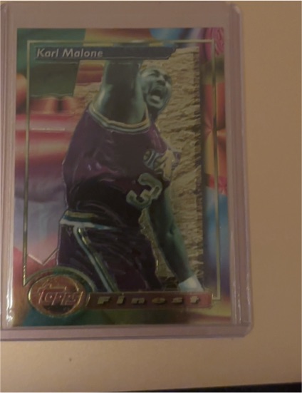 1993-94 Topps Finest #215 Karl Malone — front