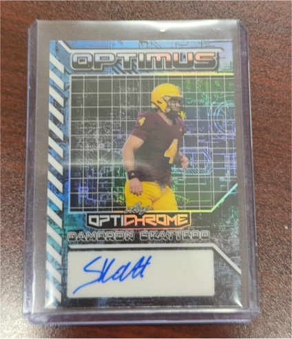 2025 Leaf Optichrome #OA-CS1 Cameron Skattebo — front