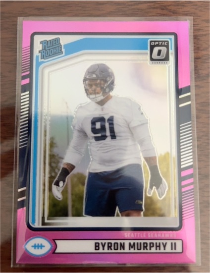 2024 Donruss Optic #321 Byron Murphy II Rated Rookie Preview Pink — front