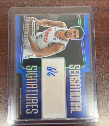2024-25 Panini Prizm Black Sensational Signatures Quentin Grimes #SS-GRM — front