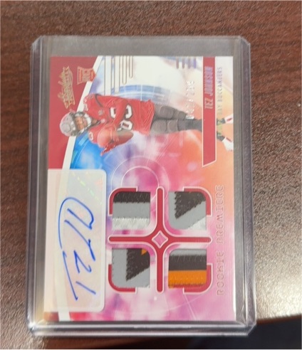 2025 Panini Absolute Football Tyler Warren Rookie Patch Autograph RPA RC AUTO /99 Colts — front