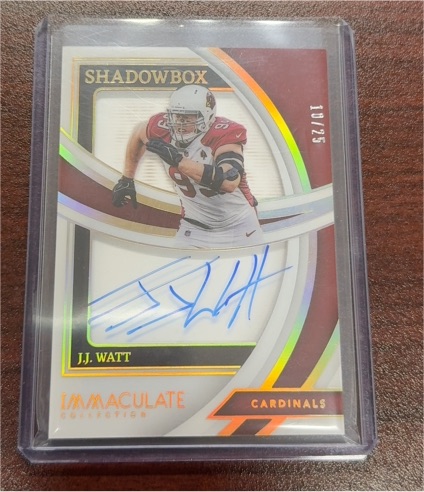 2022 Panini Immaculate Shadowbox #J.J. Watt — front