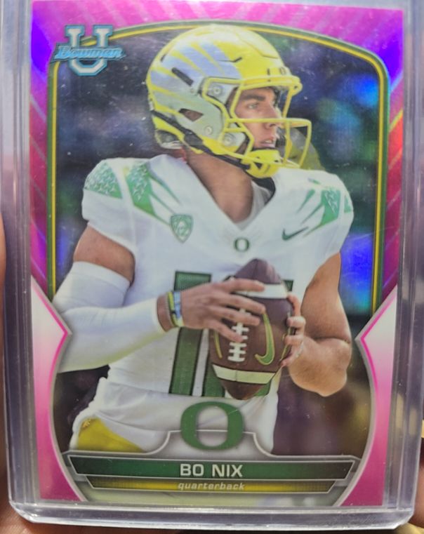 2022 Bowman University Chrome #61 Bo Nix — front