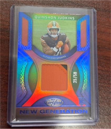 2025 Panini Certified #New Generation Patch Quinshon Judkins — front